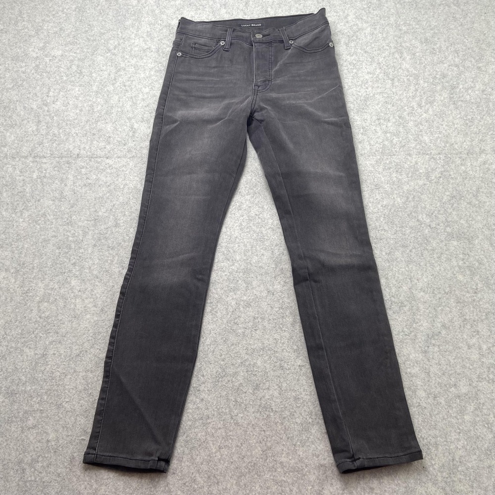 Lucky Brand Uni Fit Skinny Ankle Jeans Womens 2 (25x26) Charcoal Stretch Denim